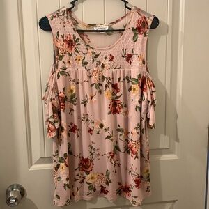 Corvia Floral Tank/Off the Shoulder Blouse